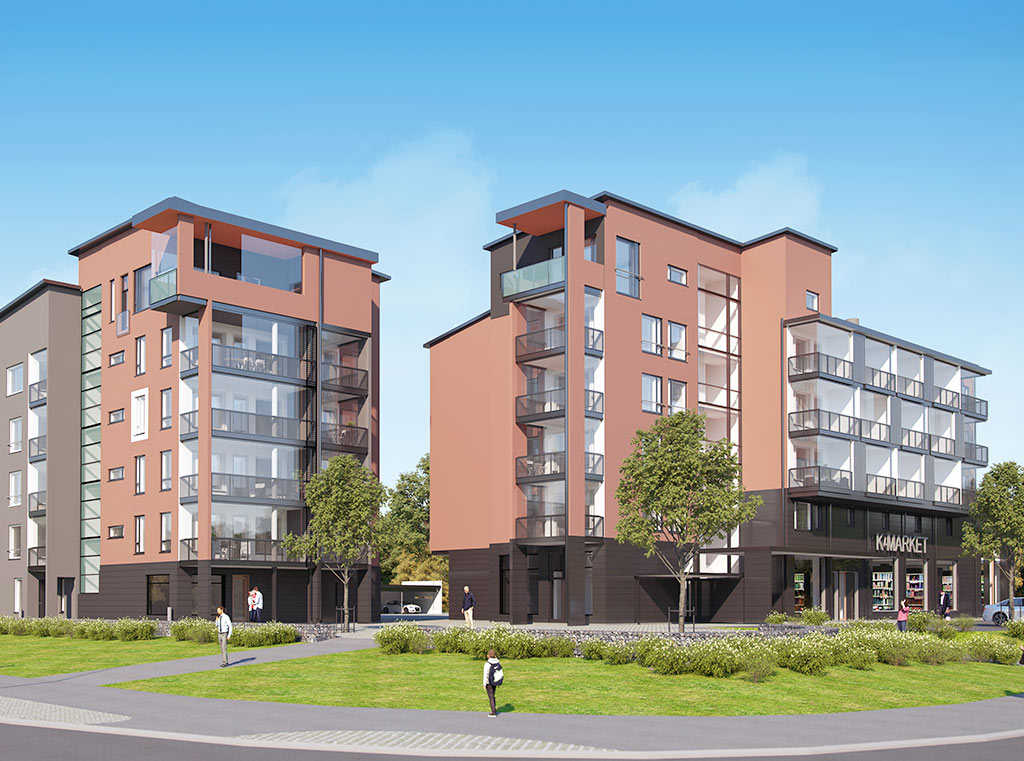 Tampereen Haukiluoman Tyvikadun Tammi ja Tyvikadun Keskus